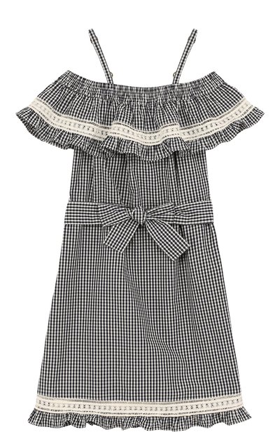 Хлопковый сарафан с поясом и открытыми плечами LES COYOTES DE PARIS, арт. 330115, фото 1