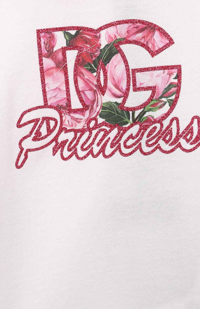 Детский хлопковая футболка DOLCE & GABBANA белого цвета, арт. L2JT0M/G7NZY | Фото 3 (Материал внешний: Хлопок; Нос: Не проставлено; Кросс-КТ НВ: Футболка; Автоматизация состава: Проставлено; Ростовка одежда: 6 мес | 68 см, 18 мес | 86 см, 12 мес | 80 см, 9 мес | 74 см, 24 мес | 92 см)