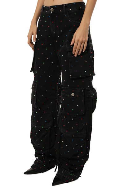 Джинсы-карго THE ATTICO черного цвета по цене 175500 руб., арт. 247WCP84, фото 3 Джинсы-карго THE ATTICO, арт. 247WCP84, фото 3