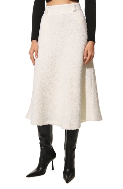 Шерстяная юбка NOBLE&BRULEE белого цвета по цене 60000 руб., арт. NB12/14122106, фото 3 Шерстяная юбка NOBLE&BRULEE, арт. NB12/14122106, фото 3