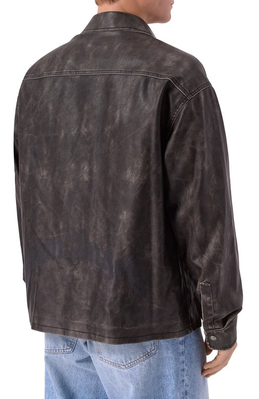 Куртка-рубашка Palm Angels PMJE015F25FAB001 Коричневый  PMJE015F25FAB001 Фото 4