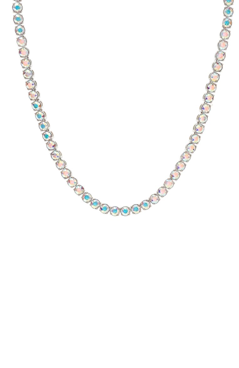 Женское колье AMINA MUADDI разноцветного цвета, арт. TENNIS NECKLACE | Фото 3 (Региональные ограничения белый список (Axapta Mercury): Не проставлено; Нос: Не проставлено; Материал: Металл)
