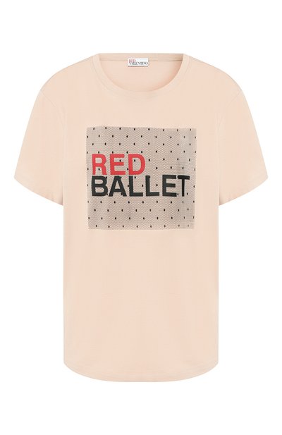 Женская хлопковая футболка REDVALENTINO, арт. TR3MG05L/4Y6