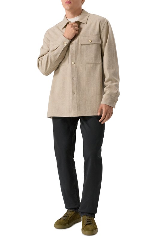 Замшевые кеды Tod’s XXM04L0HZ40/RE0 Хаки  XXM04L0HZ40/RE0 Фото 2