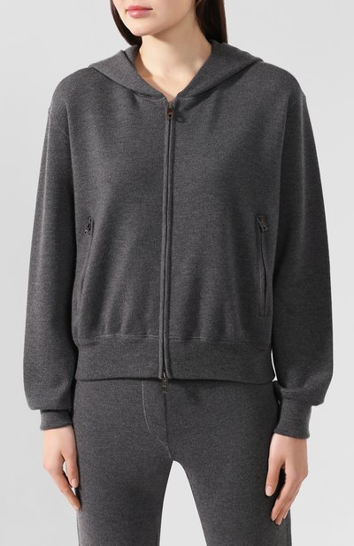 Кашемировая толстовка DOLCE & GABBANA серого цвета по цене 228000 руб., арт. FX506T/JAWPW, фото 3 Кашемировая толстовка DOLCE & GABBANA, арт. FX506T/JAWPW, фото 3