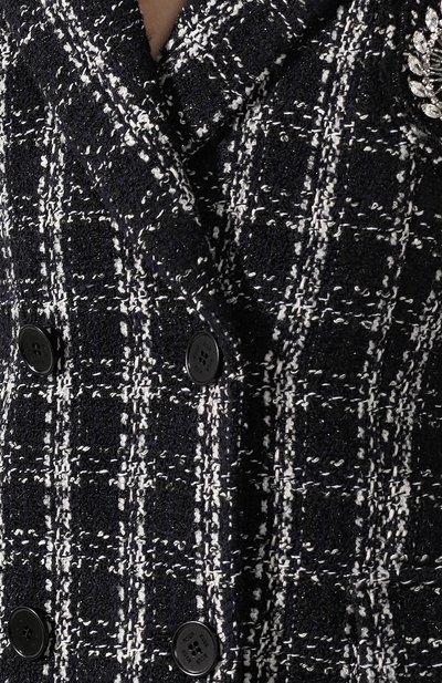 Двубортный жакет MSGM черно-белого цвета по цене 57650 руб., арт. 2741MDG07X 195624, фото 5 Двубортный жакет MSGM, арт. 2741MDG07X 195624, фото 5