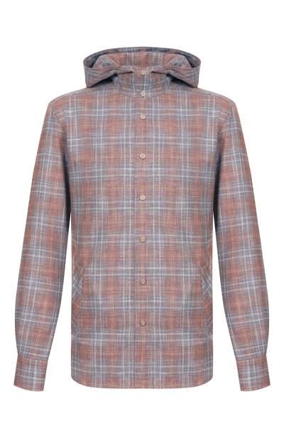 Мужская рубашка из шерсти и шелка KITON, арт. UMCMARK0628G