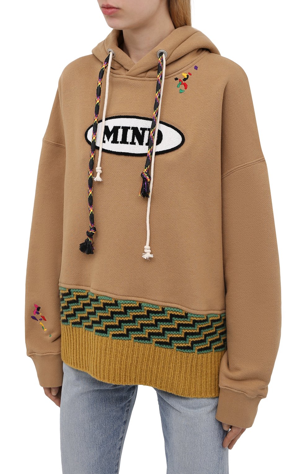 Хлопковое худи palm angels x missoni PALM ANGELS бежевого цвета по цене 92150 руб., арт. PWBB043F21FLE0016110, фото 3 Хлопковое худи palm angels x missoni PALM ANGELS, арт. PWBB043F21FLE0016110, фото 3