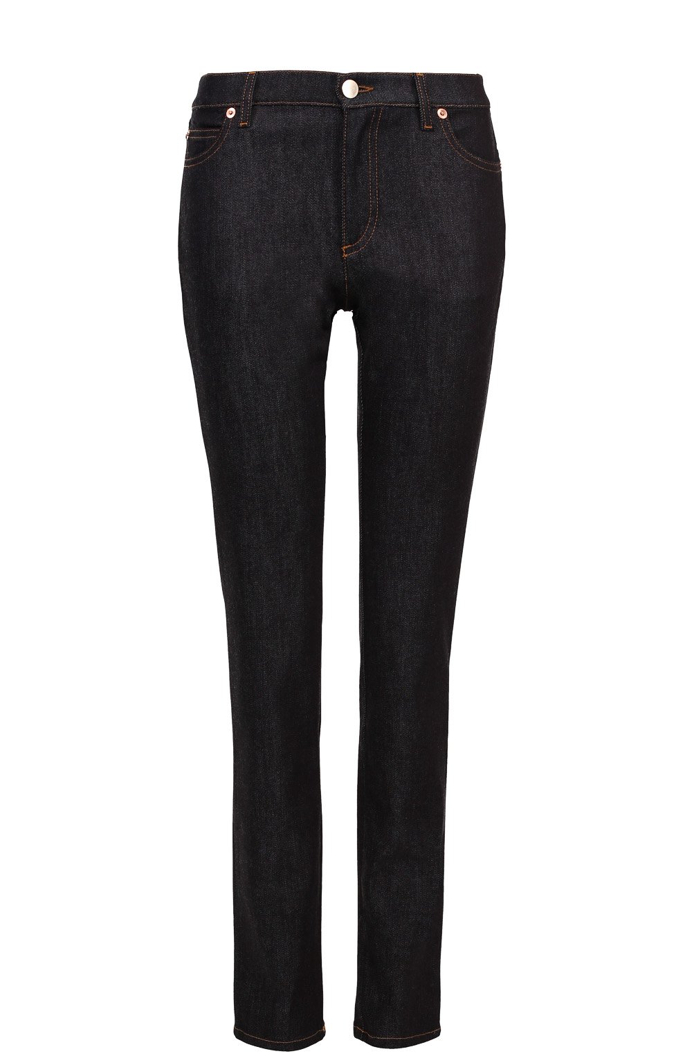 Джинсы прямого кроя с контрастной прострочкой и декоративными шипами VALENTINO, арт. MB3DD03L/2HN, фото 1