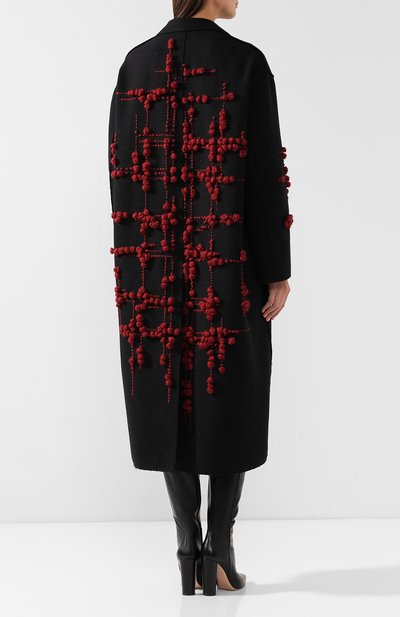 Шерстяное пальто BOTTEGA VENETA черного цвета по цене 1525000 руб., арт. 525407/VETC0, фото 4 Шерстяное пальто BOTTEGA VENETA, арт. 525407/VETC0, фото 4