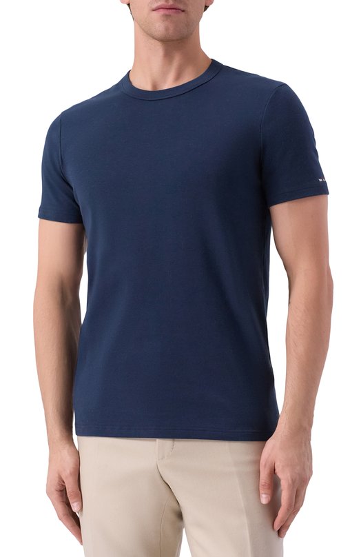 Хлопковая футболка Kiton UNWM008K0275H03 Синий  UNWM008K0275H03 Фото 3