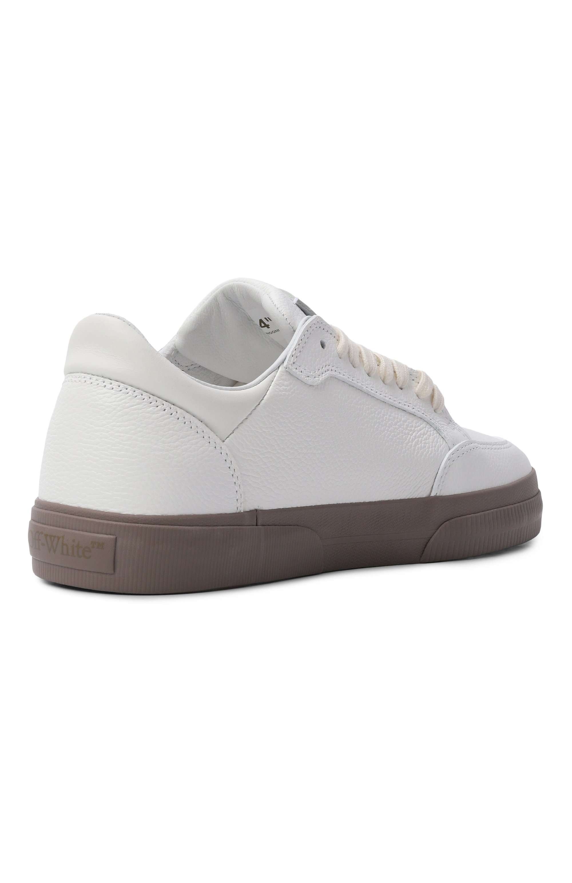 Кожаные кеды vulcanized OFF-WHITE белого цвета по цене 46250 руб., арт. 0MIA293S26LEA001, фото 4 Кожаные кеды vulcanized OFF-WHITE, арт. 0MIA293S26LEA001, фото 4