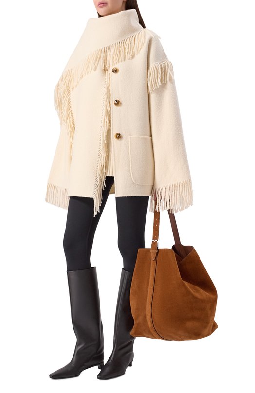 Сумка-тоут Belted TOTEME 234-WAL853-LE0004 Коричневый  234-WAL853-LE0004 Фото 7