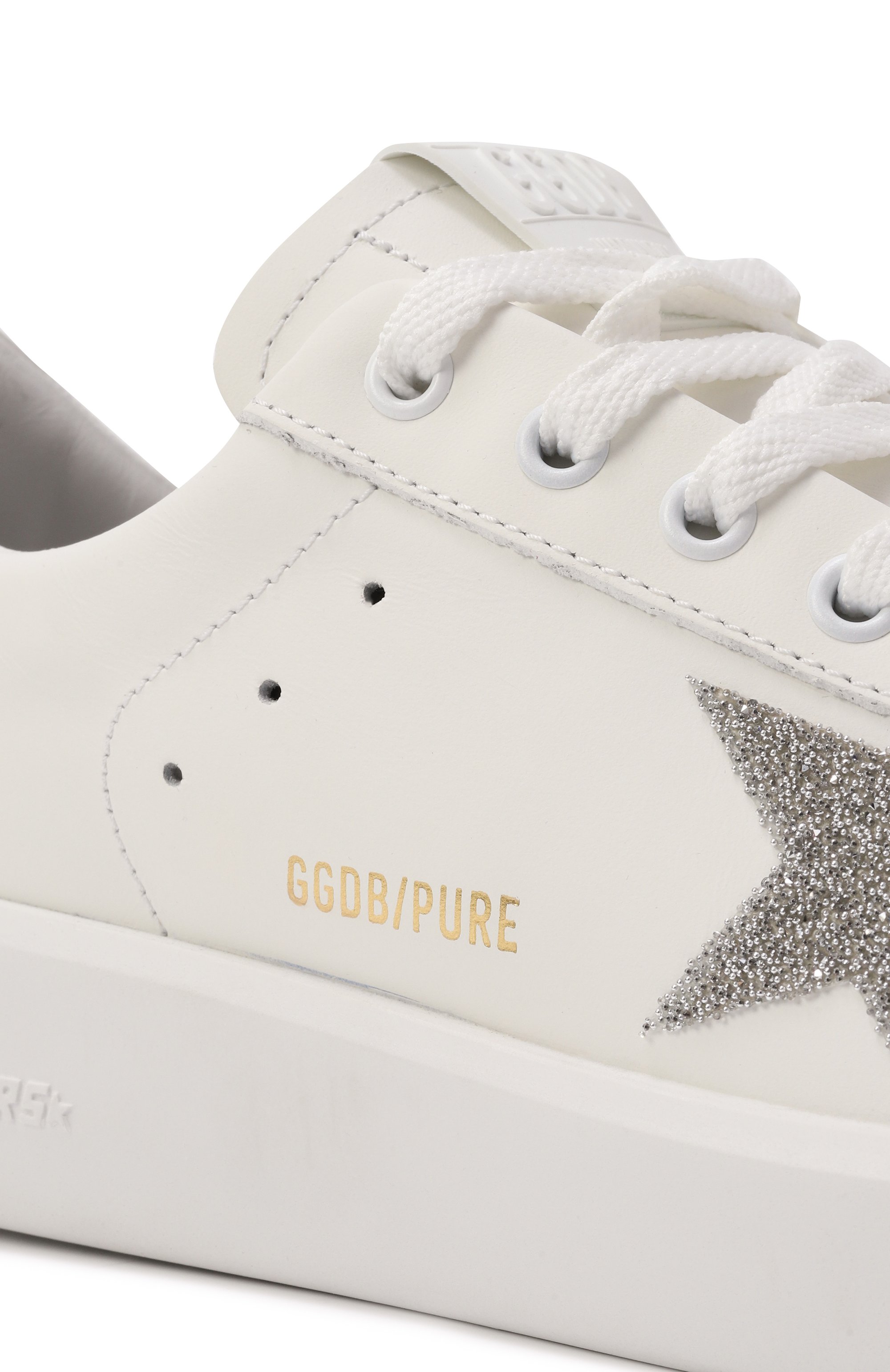 Кожаные кеды pure-star GOLDEN GOOSE DELUXE BRAND белого цвета по цене 86150 руб., арт. GWF00197.F002789, фото 7 Кожаные кеды pure-star GOLDEN GOOSE DELUXE BRAND, арт. GWF00197.F002789, фото 7