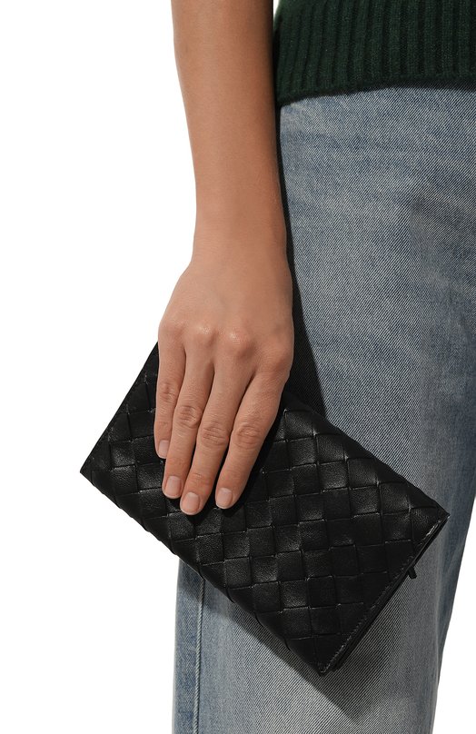 Кожаный кошелек Bottega Veneta 708586/VCPP3 Чёрный  708586/VCPP3 Фото 2