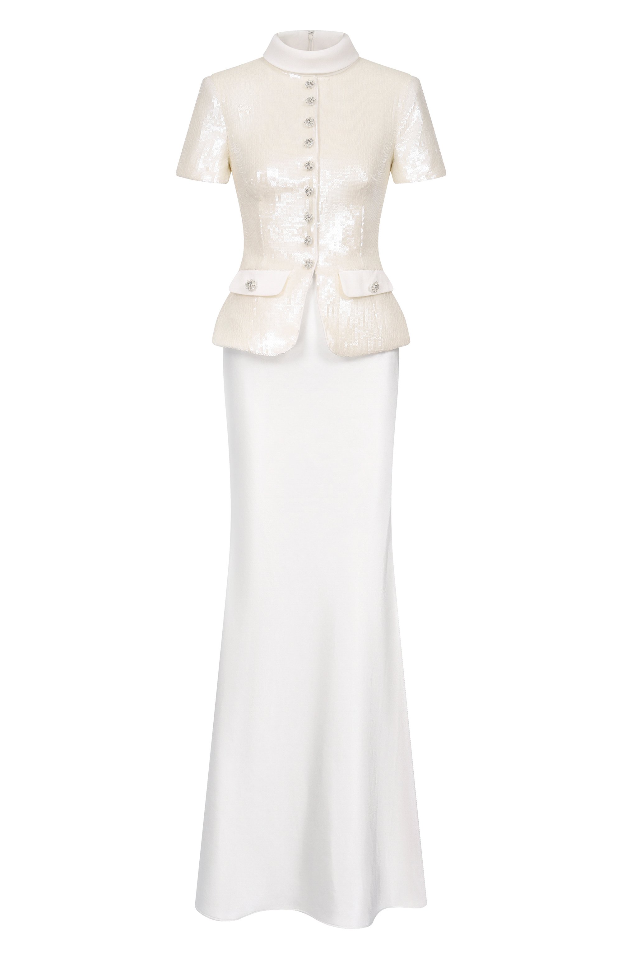 Комбинированное платье SELF-PORTRAIT, арт. RS26501XW, фото 1