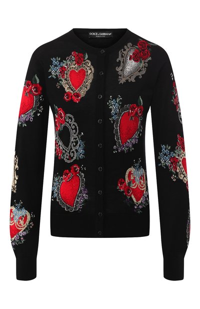 Женский кардиган из смеси шерсти и шелка с вискозой DOLCE & GABBANA, арт. FX359T/JAMUP