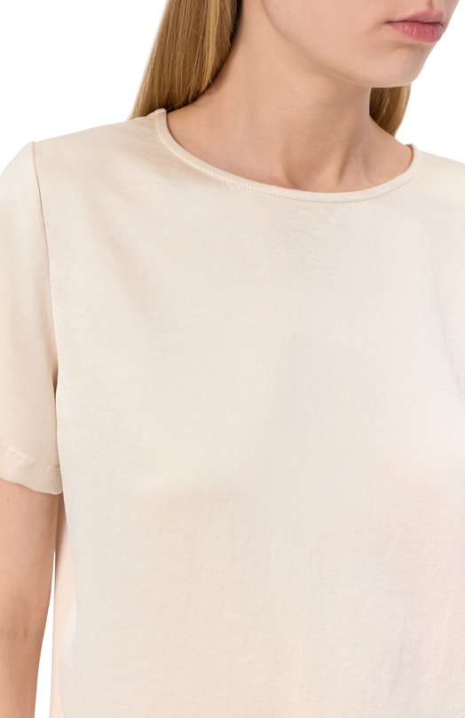 Атласный топ Weekend Max Mara AMBURG0 Кремовый  AMBURG0 Фото 5