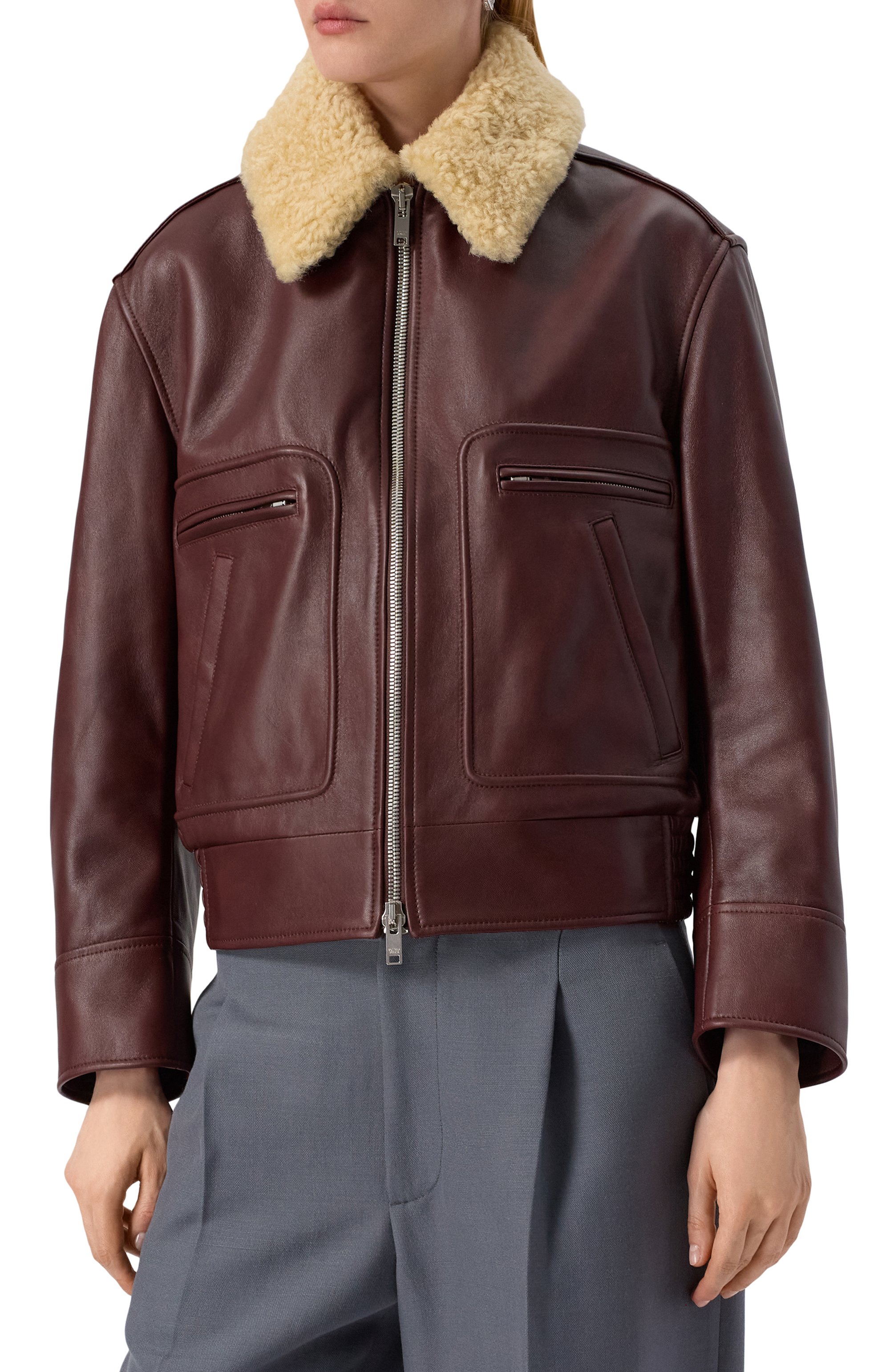 Кожаная куртка BOTTEGA VENETA коричневого цвета по цене 799500 руб., арт. 832380/V5MF0, фото 3 Кожаная куртка BOTTEGA VENETA, арт. 832380/V5MF0, фото 3