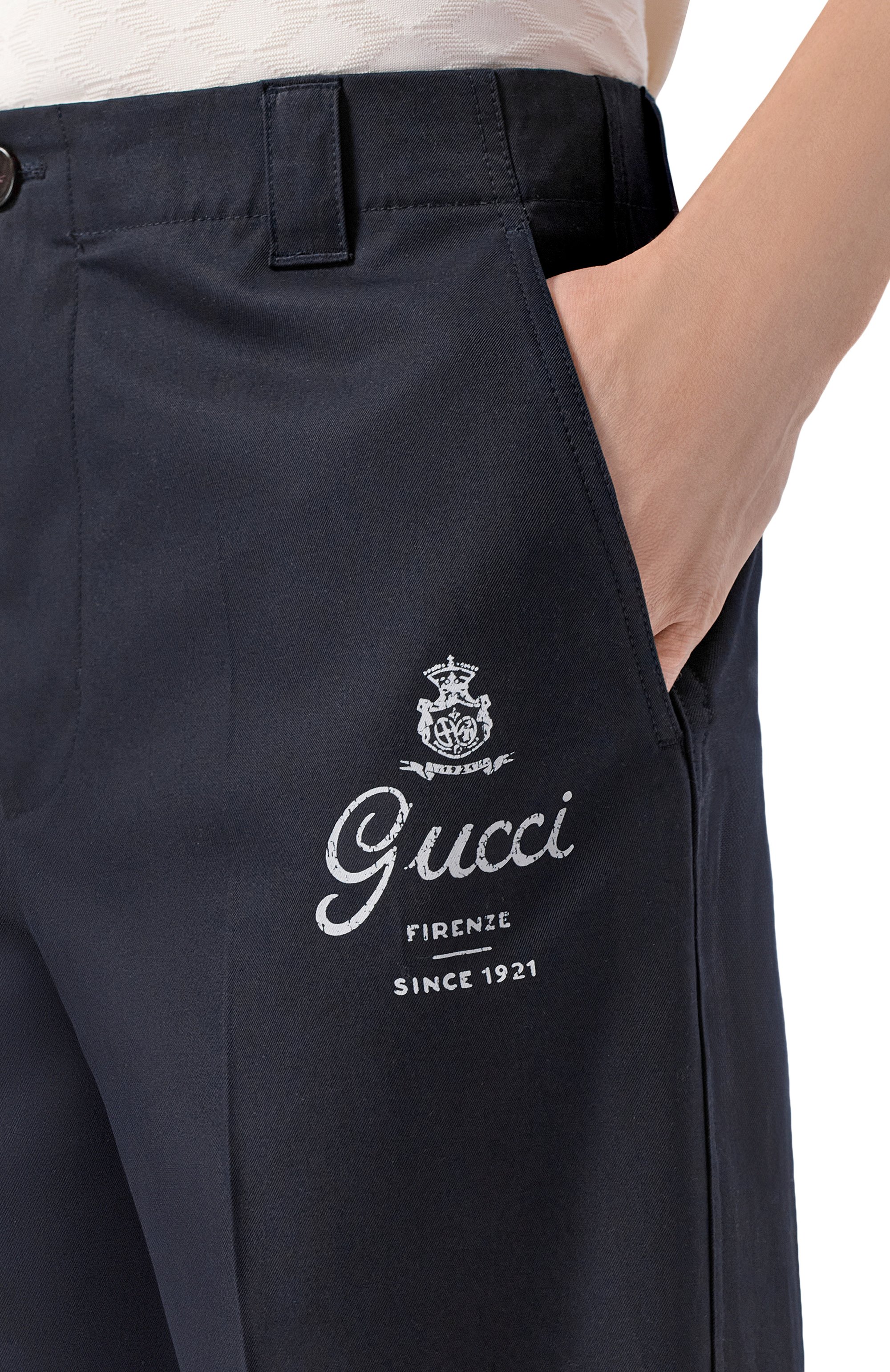 Хлопковые брюки GUCCI, арт. 854264/ZAQH5, фото 5