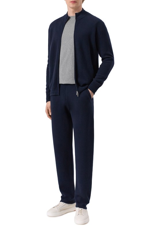 Брюки из хлопка и шерсти Andrea Campagna TS02-2109 Синий  TS02-2109 Фото 2