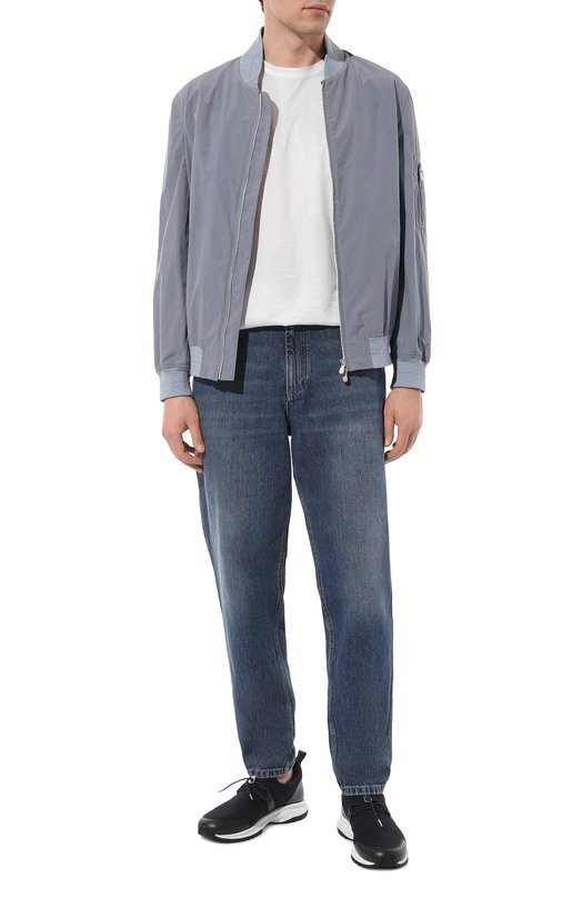 Бомбер Brunello Cucinelli MD4796496 Голубой  MD4796496 Фото 2