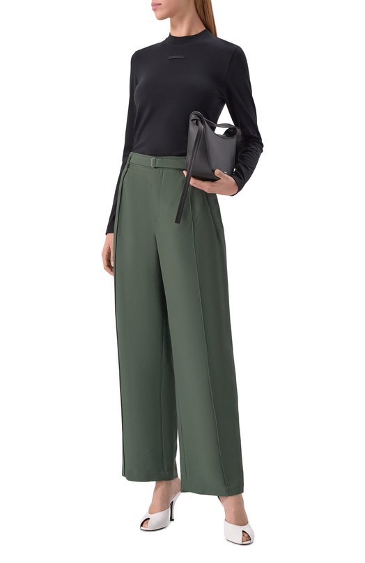 Хлопковый лонгслив Jacquemus 24ETSW00155/AJ00124 Чёрный  24ETSW00155/AJ00124 Фото 2