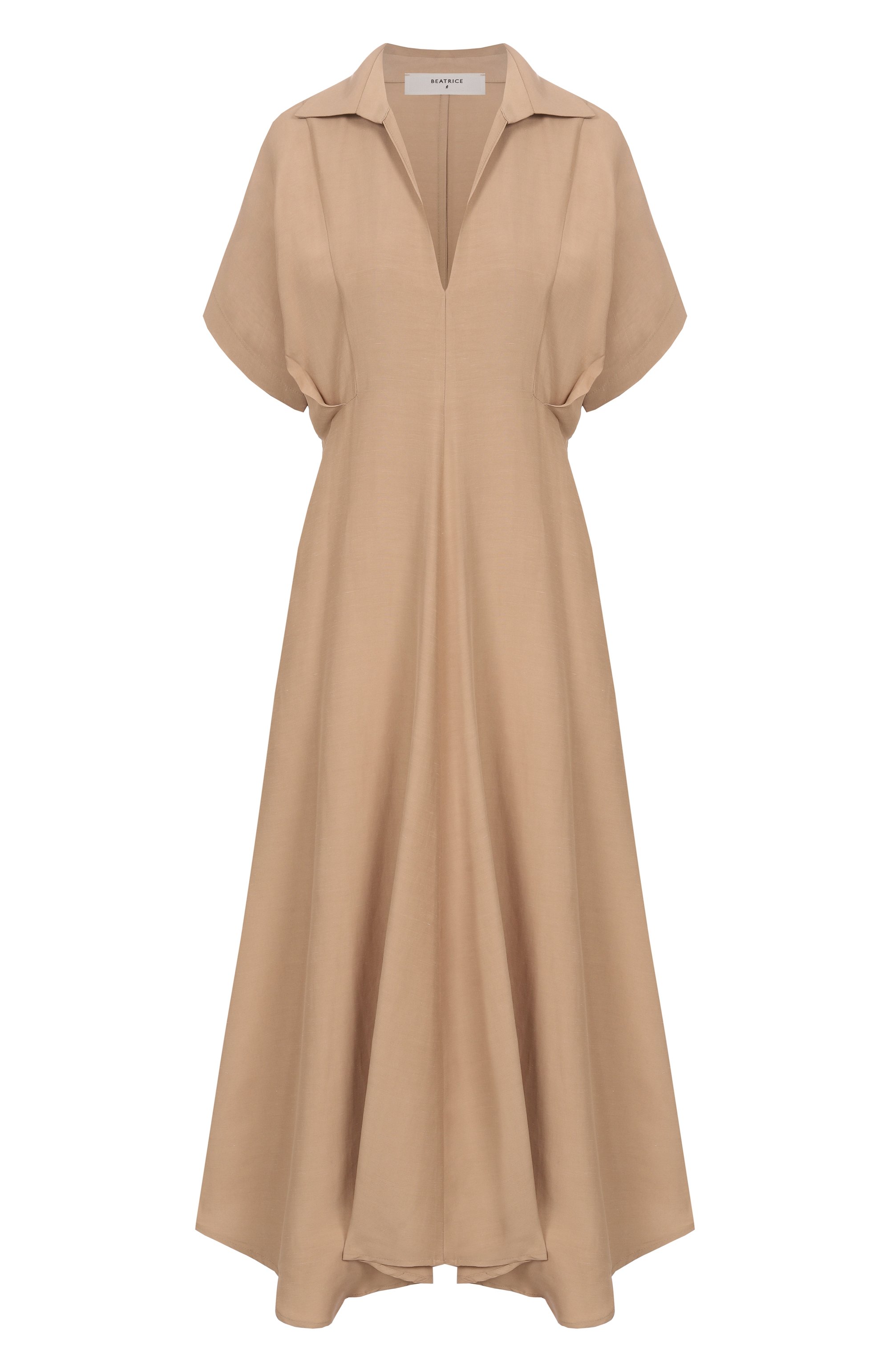 Платье из вискозы и льна BEATRICE .B бежевого цвета по цене 39100 руб., арт. 25FE6440FEDRA, фото 1 Платье из вискозы и льна BEATRICE .B, арт. 25FE6440FEDRA, фото 1