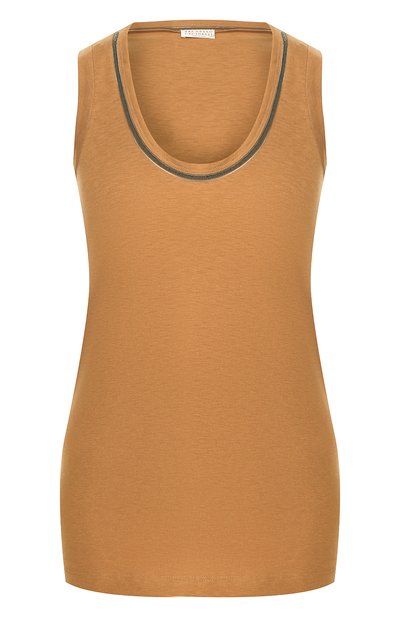 Женский хлопковый топ BRUNELLO CUCINELLI, арт. MH974BX220