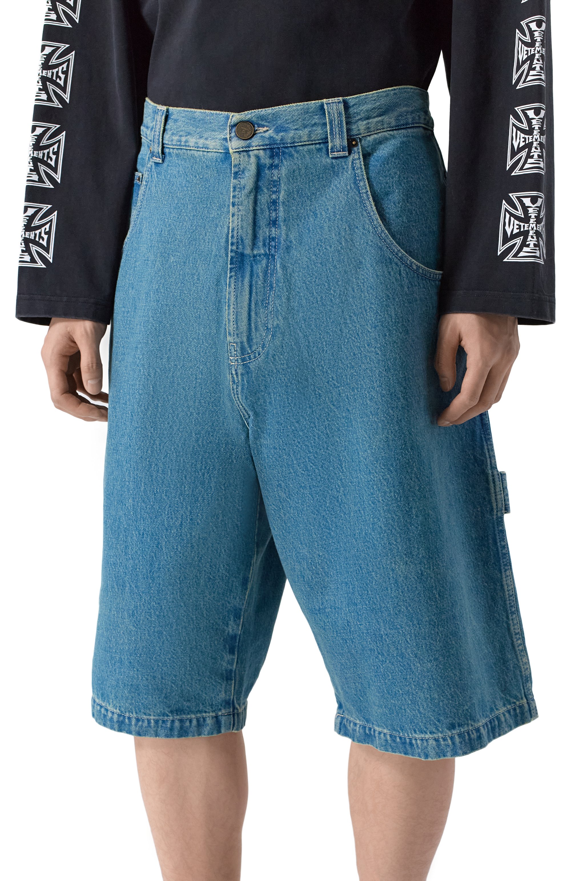 Джинсовые шорты VETEMENTS, арт. ME76DP094N1/2808 DENIM, фото 3