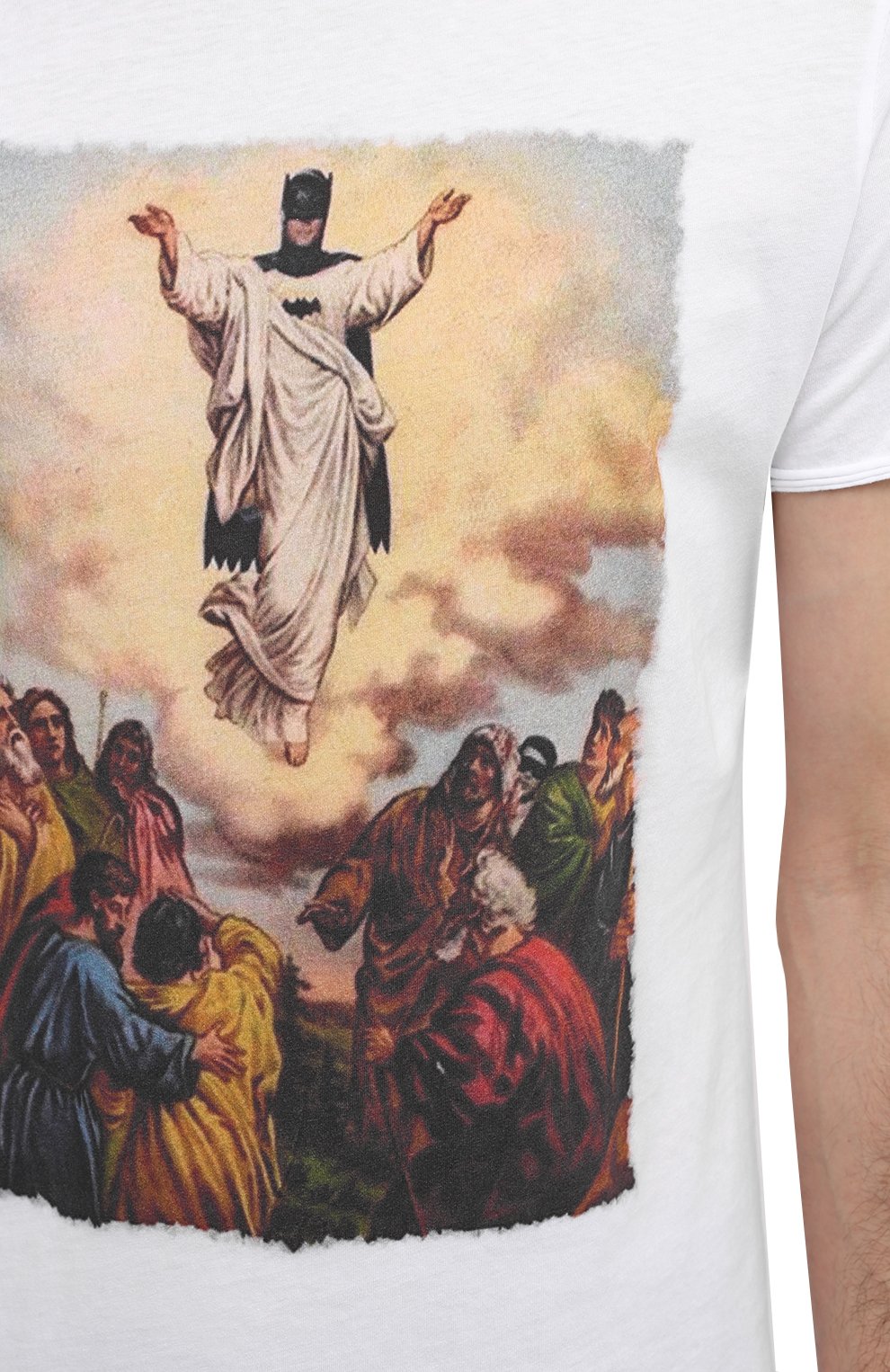 Хлопковая футболка BISIBIGLIO белого цвета по цене 5450 руб., арт. LU JESUS BATMAN, фото 5 Хлопковая футболка BISIBIGLIO, арт. LU JESUS BATMAN, фото 5