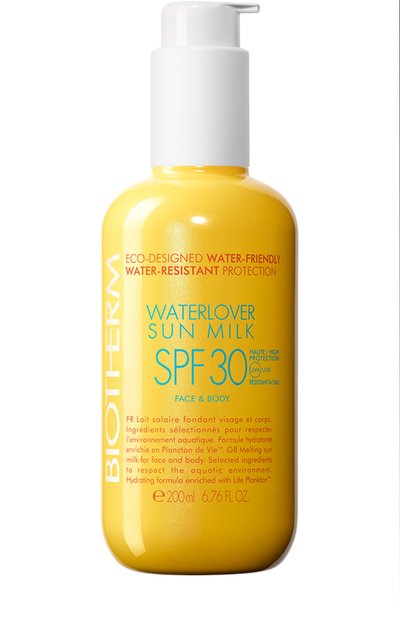 Солнцезащитное молочко для лица и тела waterlover spf 30 (200ml) BIOTHERM, арт. 3614271701503, фото 1