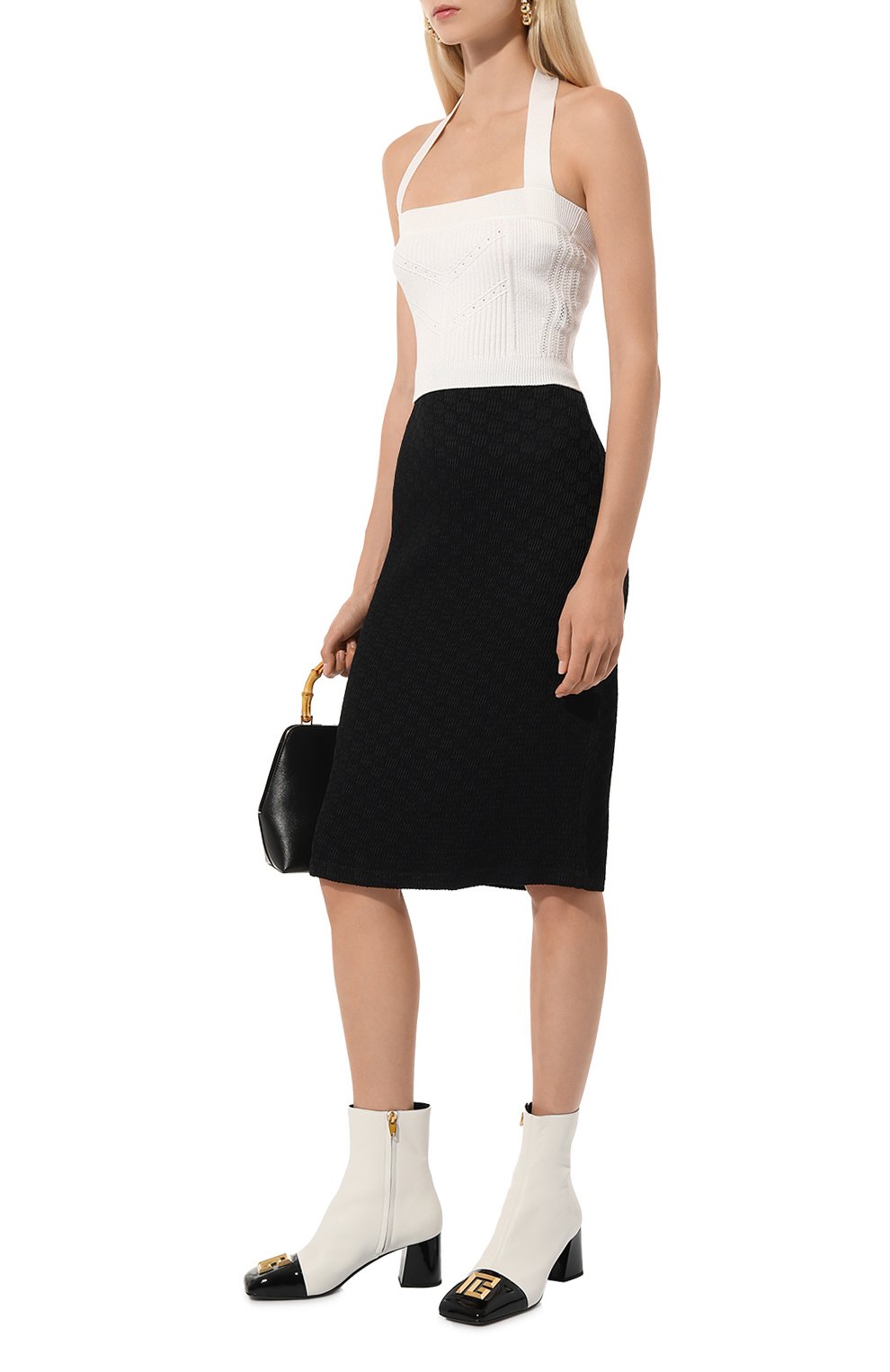 Кожаные ботильоны edna 70 BALMAIN, арт. DN1TE036/LNPV, фото 2