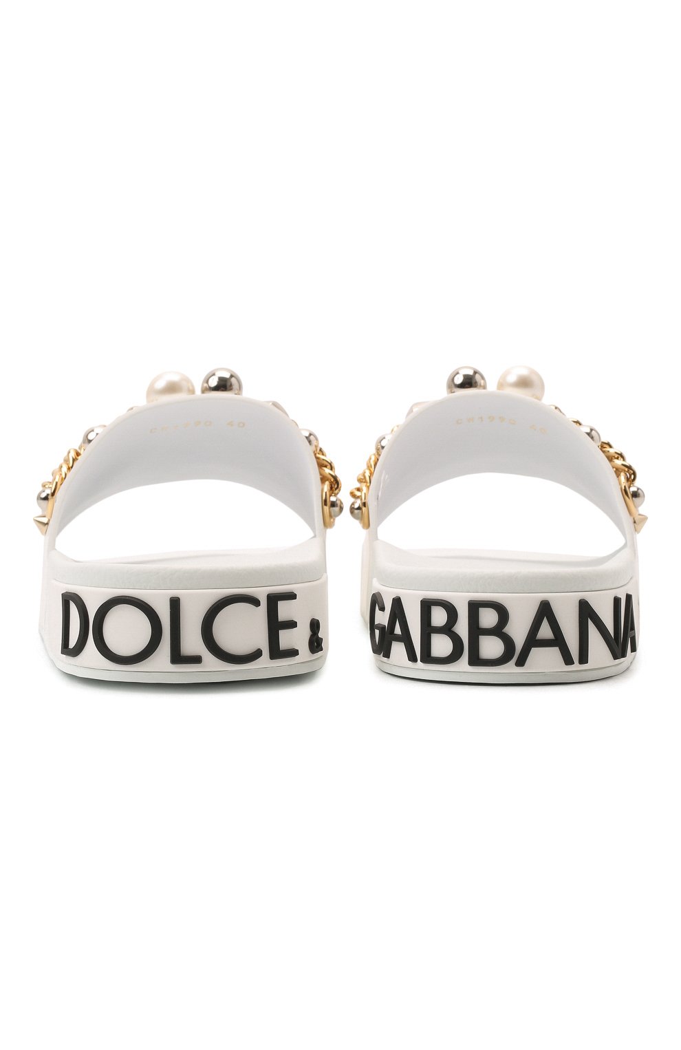 Комбинированные шлепанцы saint barth DOLCE & GABBANA, арт. CW1990/AY082, фото 7