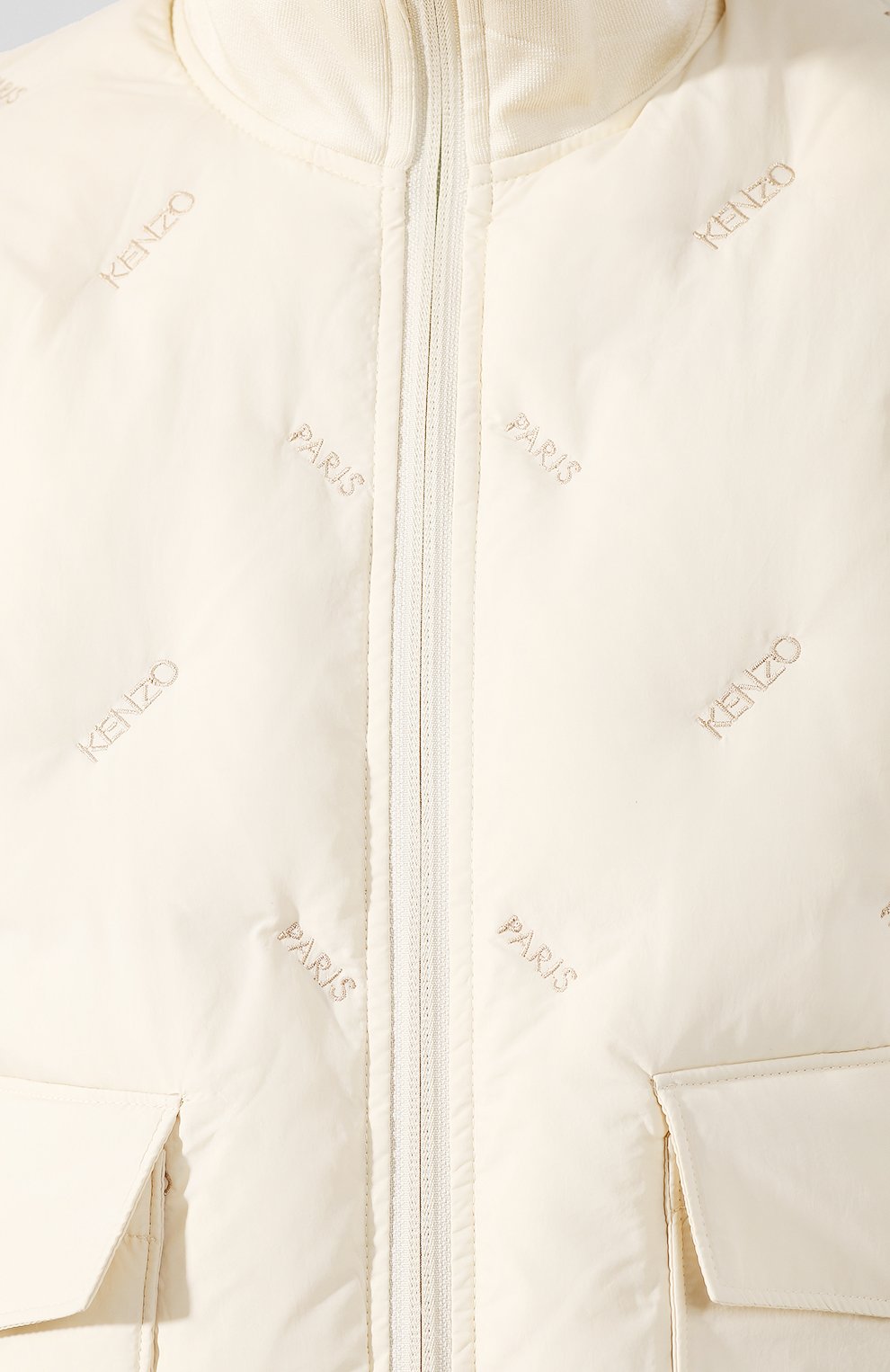 Пуховый бомбер KENZO белого цвета по цене 41550 руб., арт. FA52BL105580, фото 5 Пуховый бомбер KENZO, арт. FA52BL105580, фото 5