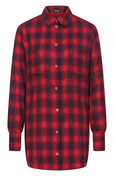 Женская рубашка из хлопка и лиоцелла KITON, арт. D52445H09807