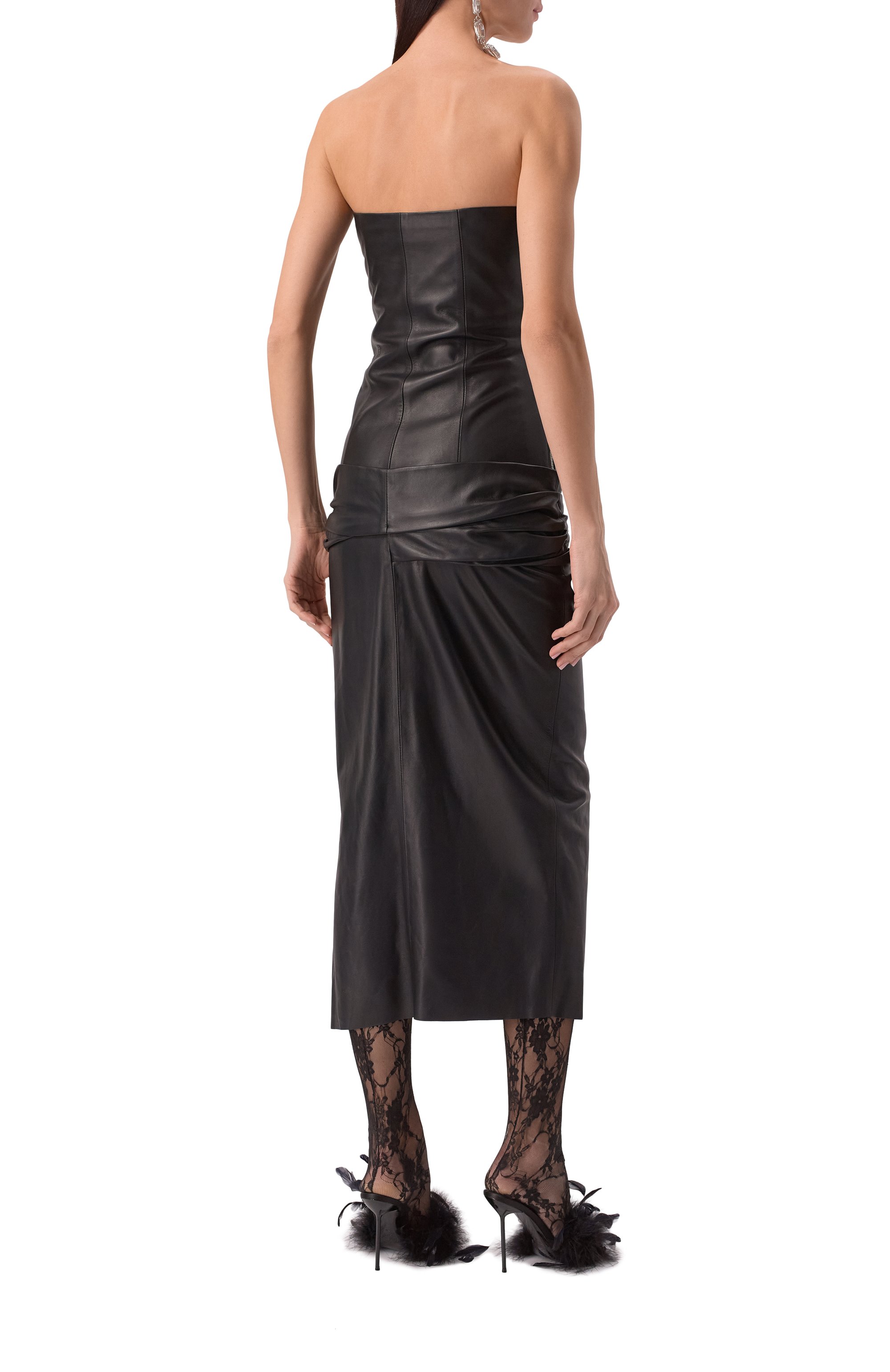 Кожаное платье THE ATTICO, арт. 250WCW00215/LBT128AA, фото 4