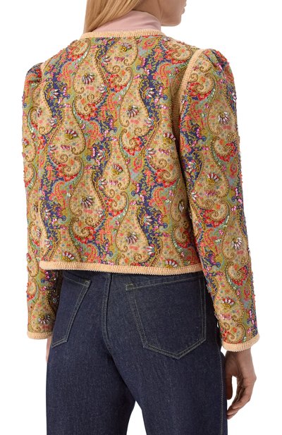 Хлопковый жакет VALENTINO разноцветного цвета по цене 1355000 руб., арт. 7B3CE4NA9AJ, фото 4 Хлопковый жакет VALENTINO, арт. 7B3CE4NA9AJ, фото 4