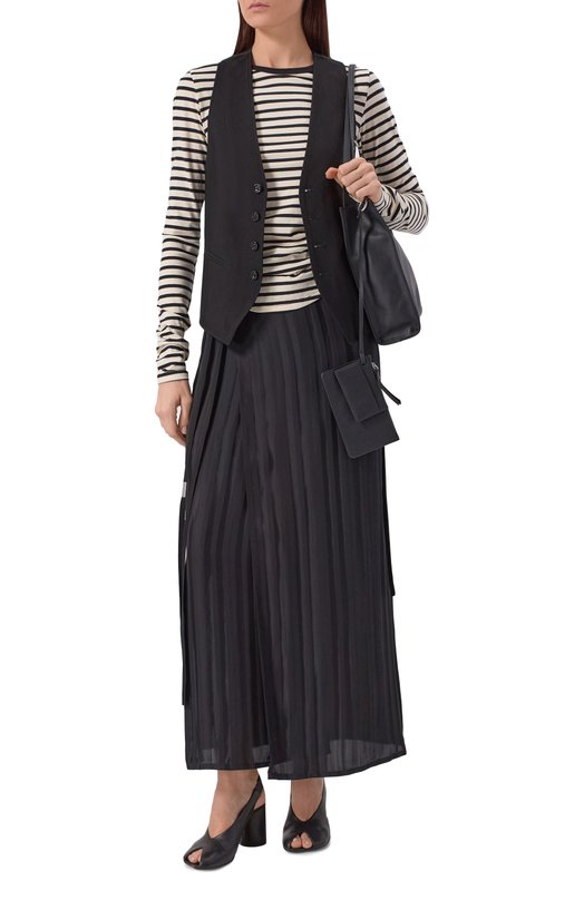 Жилет из вискозы Ann Demeulemeester B0012379/FA558 Чёрный  B0012379/FA558 Фото 2