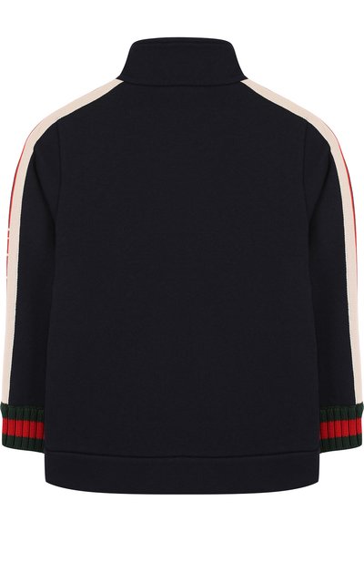 Хлопковый кардиган на молнии с воротником-стойкой GUCCI, арт. 497307/X9L52, фото 2