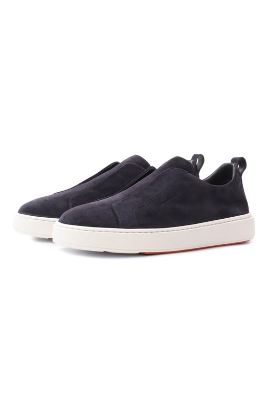 Замшевые кеды Cleanic Santoni MBCG21995BARTSEY Синий MBCG21995BARTSEY