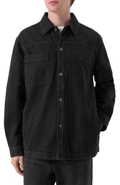 Джинсовая рубашка HUGO темно-серого цвета по цене 19950 руб., арт. 50549765, фото 3 Джинсовая рубашка HUGO, арт. 50549765, фото 3