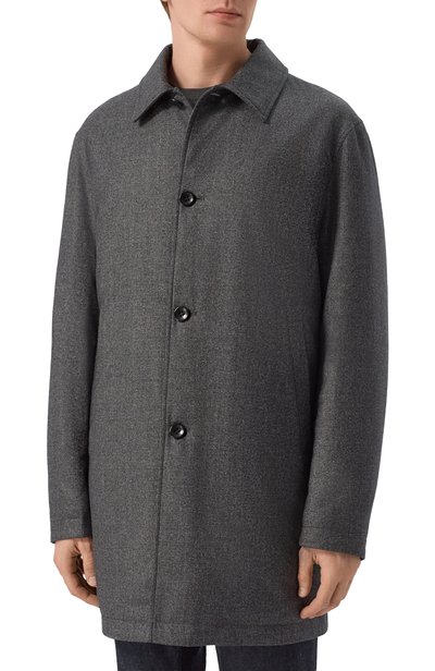 Шерстяное пальто CANALI темно-серого цвета по цене 122500 руб., арт. 010519UG/SG03555, фото 3 Шерстяное пальто CANALI, арт. 010519UG/SG03555, фото 3