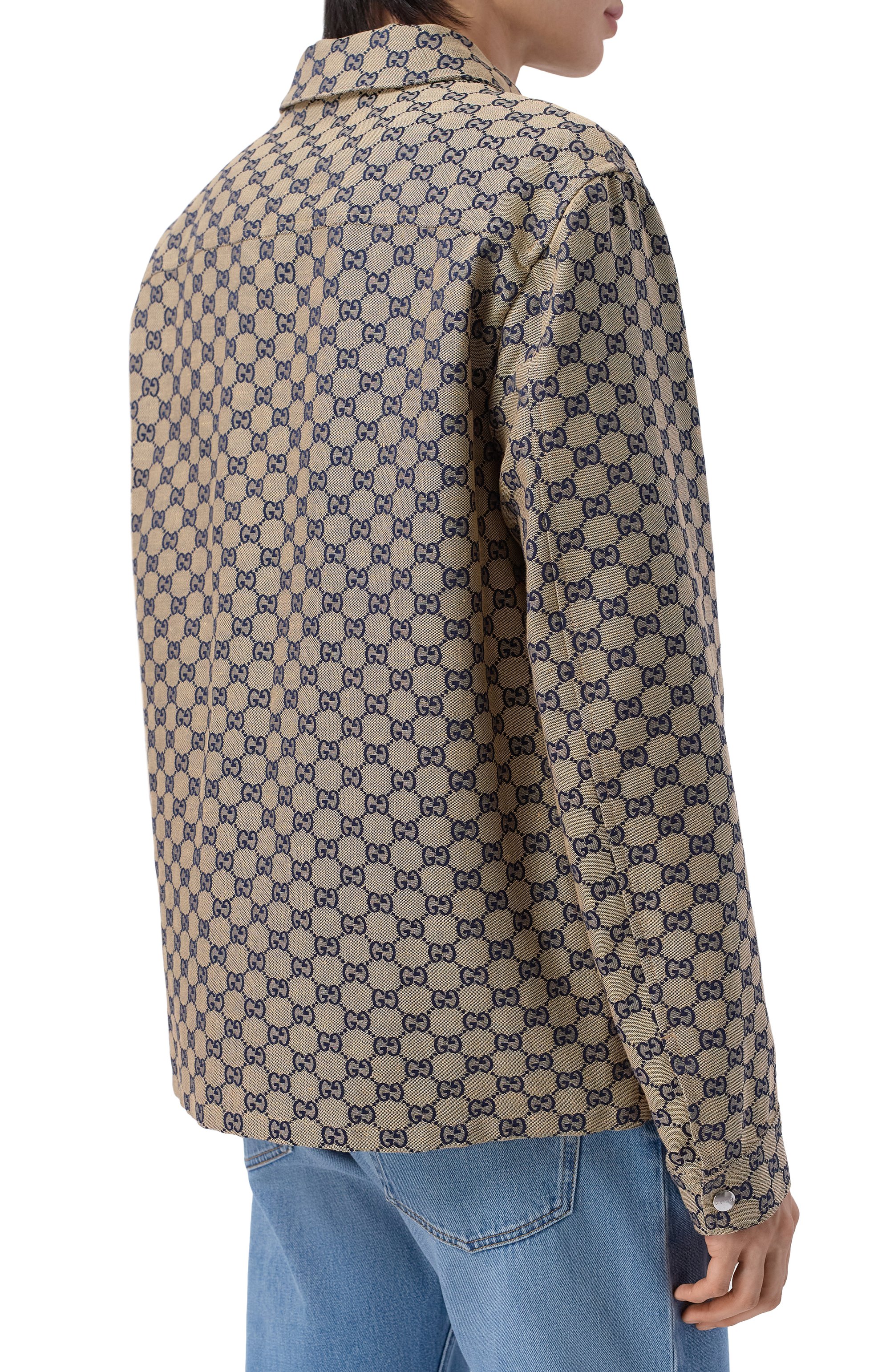 Льняная куртка-рубашка GUCCI, арт. 784252/ZAM7G, фото 4