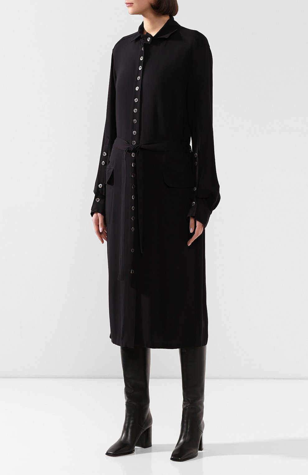 Платье из вискозы ANN DEMEULEMEESTER, арт. 2001-2214-P-155-099, фото 3