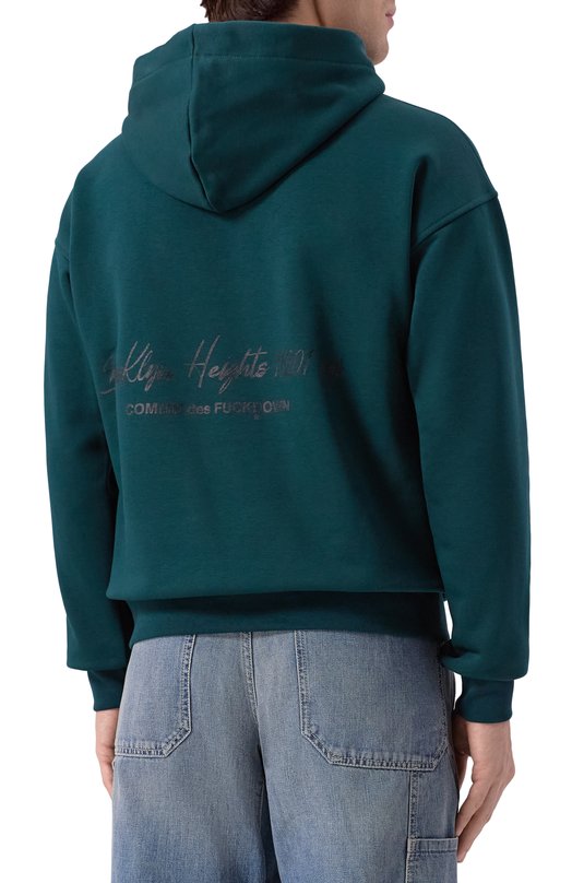 Хлопковое худи Comme des Fuckdown CFABM01854 Зелёный  CFABM01854 Фото 4