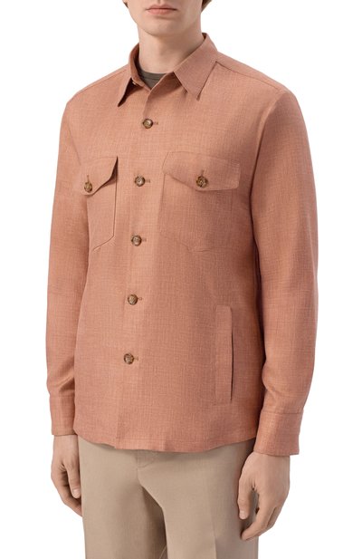 Рубашка из кашемира и шелка COLOMBO кораллового цвета по цене 349000 руб., арт. CM00379/77541-10, фото 3 Рубашка из кашемира и шелка COLOMBO, арт. CM00379/77541-10, фото 3