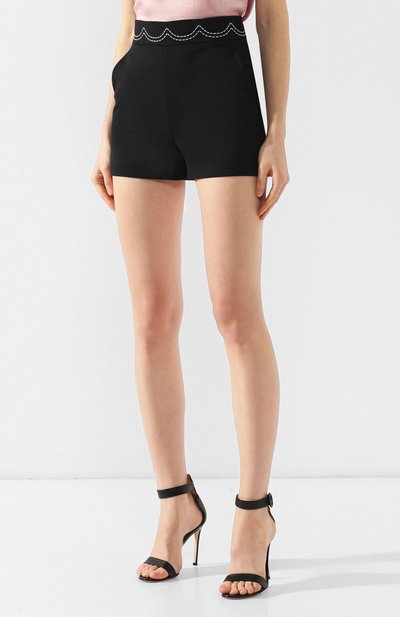 Текстильные шорты REDVALENTINO черного цвета по цене 28800 руб., арт. RR3RFA75/0VM, фото 3 Текстильные шорты REDVALENTINO, арт. RR3RFA75/0VM, фото 3