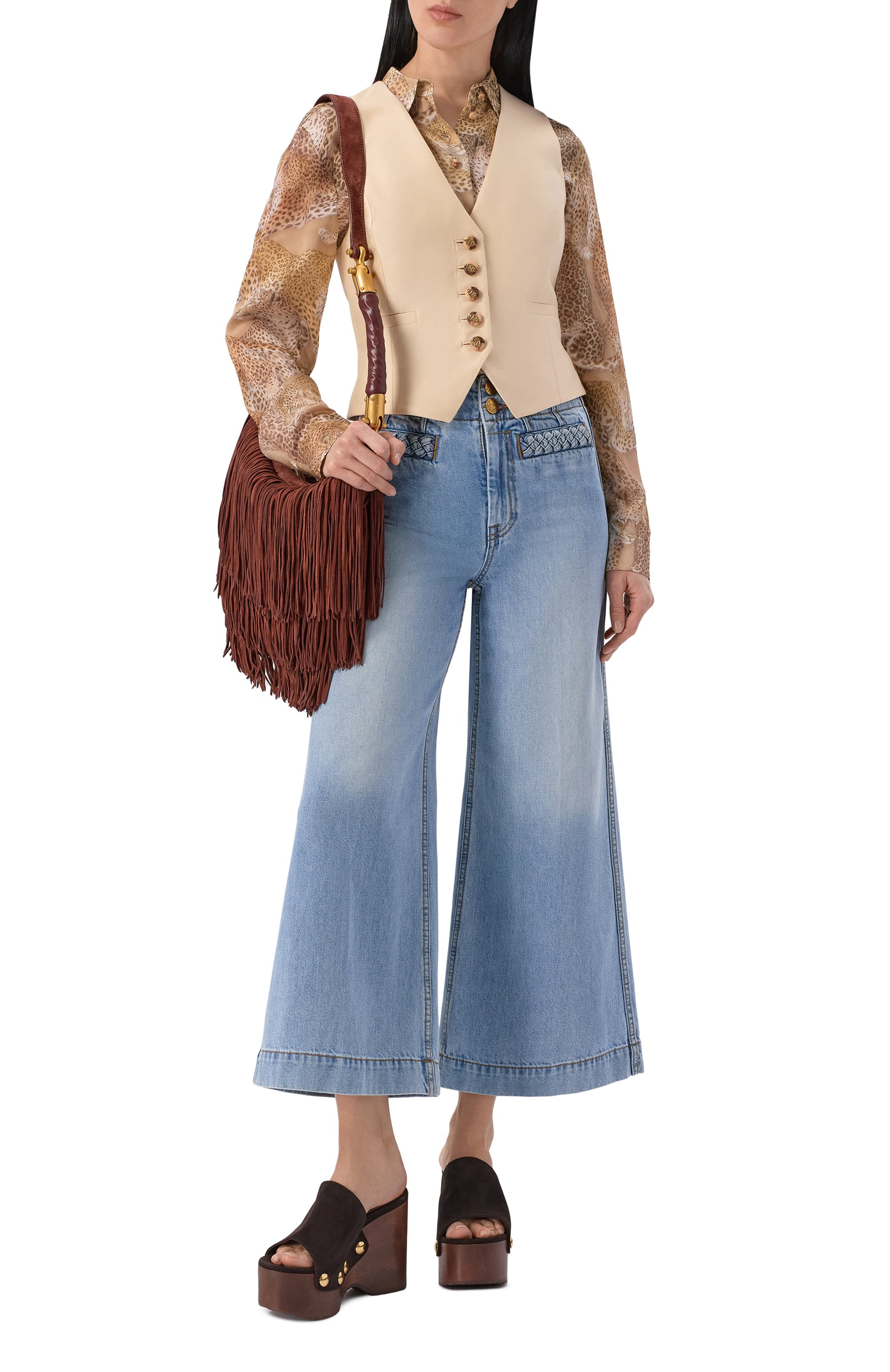 Жилет из шерсти и шелка ZIMMERMANN кремового цвета по цене 107000 руб., арт. 2948JS261, фото 2 Жилет из шерсти и шелка ZIMMERMANN, арт. 2948JS261, фото 2