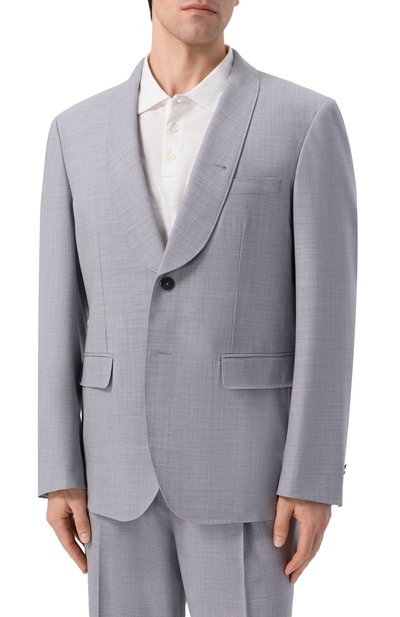 Шерстяной пиджак 12 STOREEZ серого цвета по цене 39000 руб., арт. 136032, фото 3 Шерстяной пиджак 12 STOREEZ, арт. 136032, фото 3